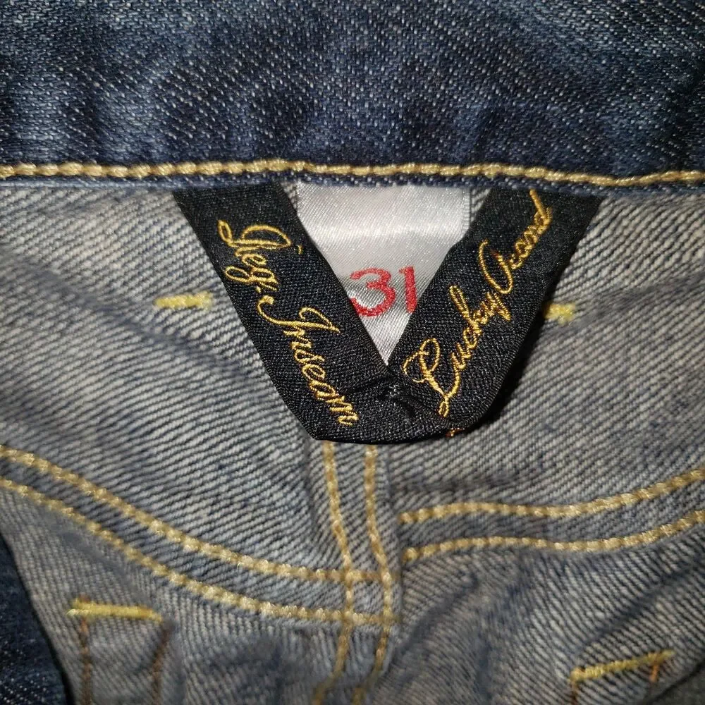 LUCKY BRAND 221 Original Straight Leg Button Fly Denim Jeans Mens Size 31